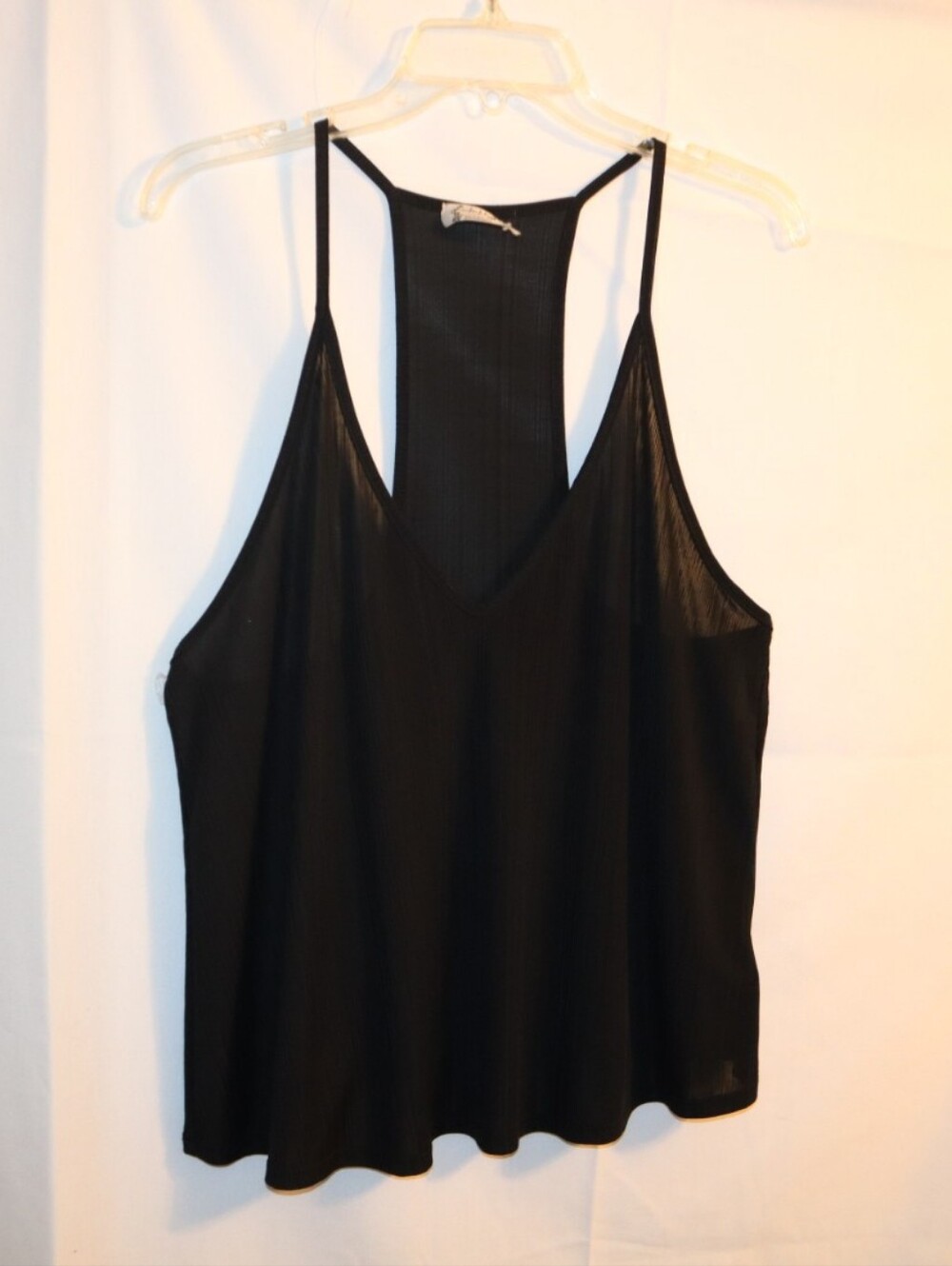 Free People Intimately Slinky Slink Black Racerback Tank Top Size M - Picture 7 of 9